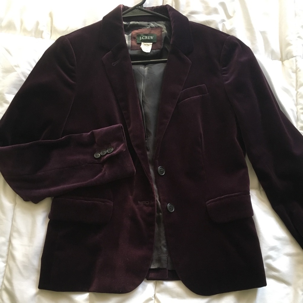 J-Crew Purple Velvet Blazer